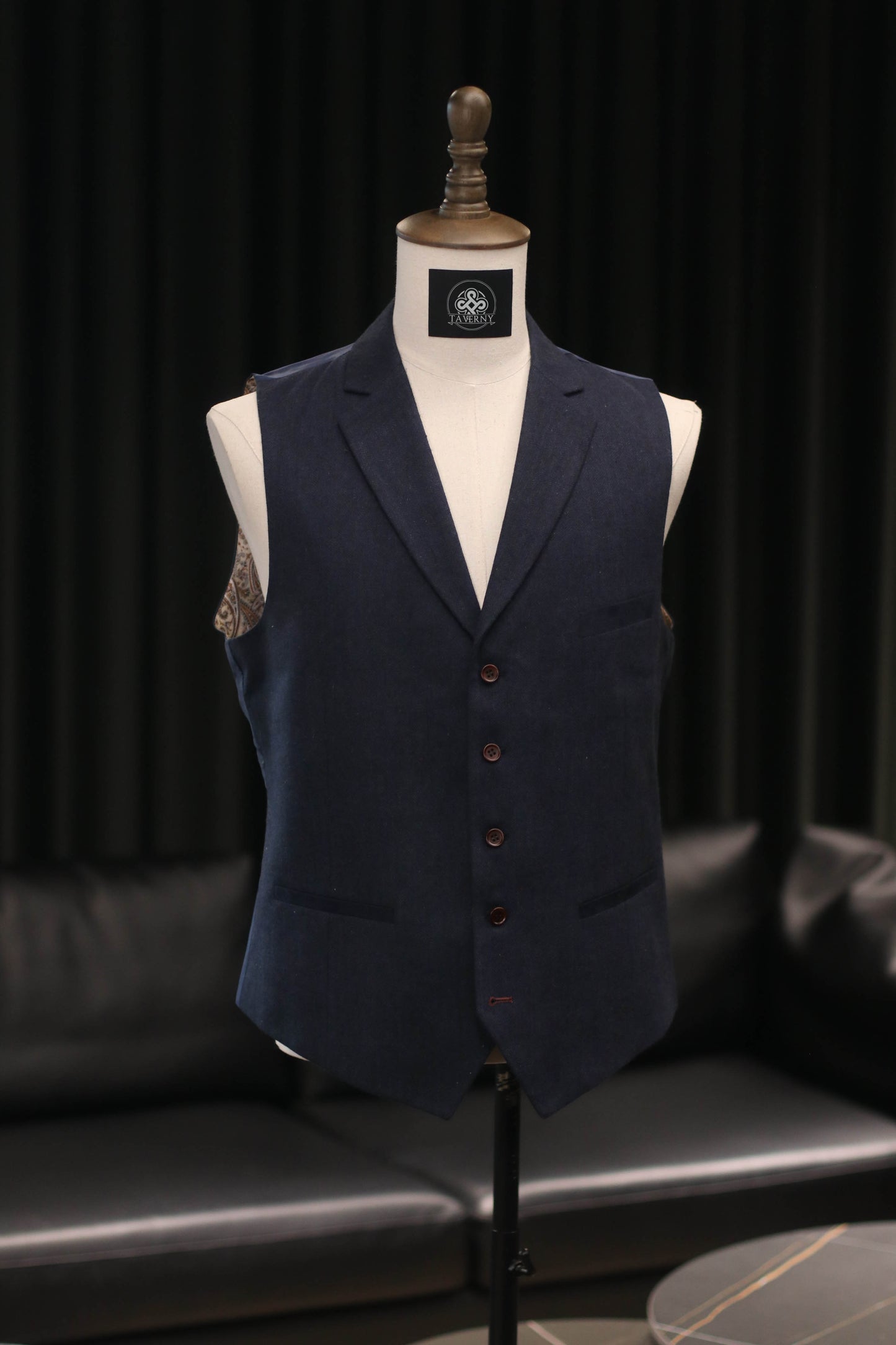 TAVERNY Chief tweed navy suit