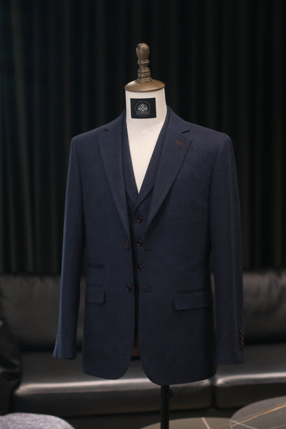 TAVERNY Chief tweed navy suit